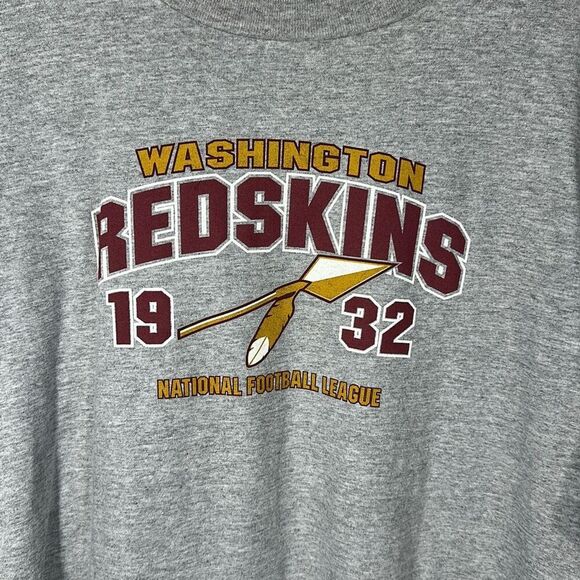 NFL Washington Redskins Gray Short Sleeve Tshirt L Large Football Commanders - Picture 2 of 6